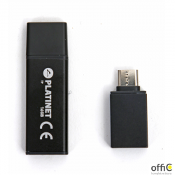Pendrive USB 2.0 X-Depo 16GB + Type-C Adapter czarny Platinet PMFEC16B