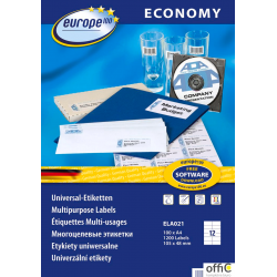 Etykiety uniwersalne ELA021 105 x 48 100 ark. Economy Europe100 by Avery Zweckform
