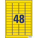 Etykiety Heavy Duty L6103-20 45,7 x 21,2 20 ark Avery Zweckform, żółte, poliestrowe
