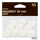 Magnesy 20mm GRAND białe (10) 130-1689