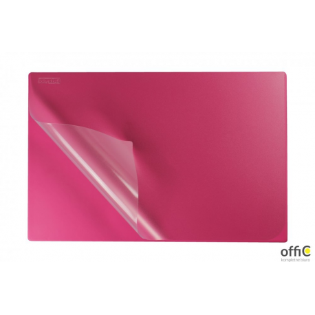Podkład na biurko z folią 38x58 pink BIURFOL KPB-01-03