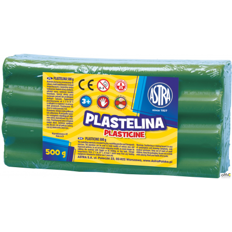 Plastelina Astra 500g zielona 303117009 ASTRA